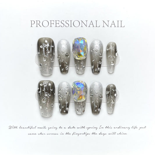 Galactic Stardust Fantasy Nail Adornment – Cosmic Beauty with Celestial Sparkle