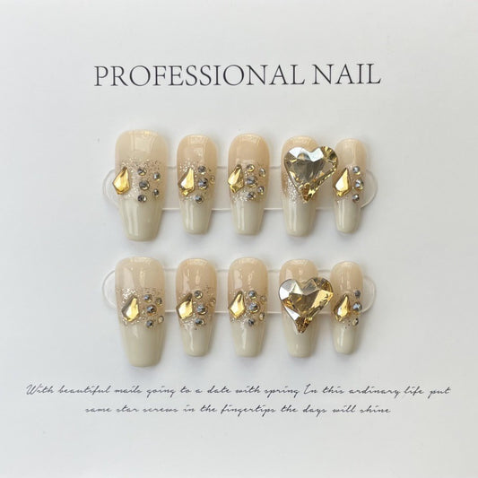 Timeless Heartfelt Elegance – Classy Silver & Gold Hearts with Gemstone Accents