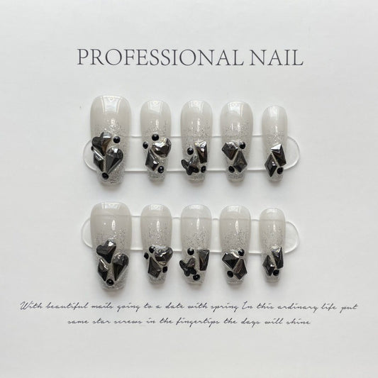 Sleek Black & Silver Geometric Chic – Modern Patterned Elegance